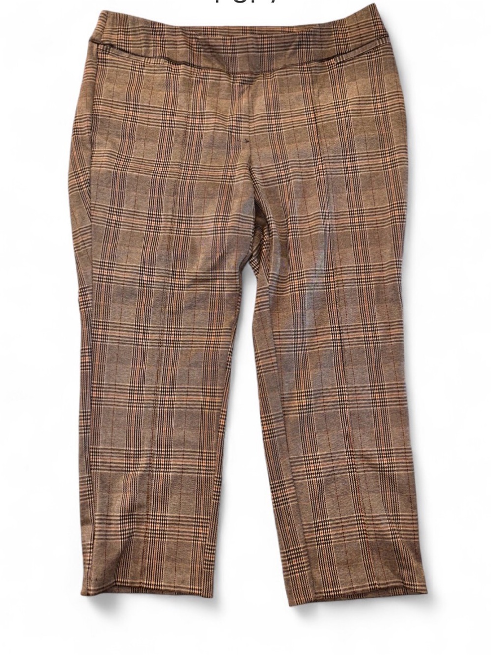 Women’s Brown Plaid Dress Pants